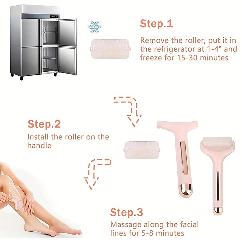 Reusable Cooling Facial Massage Roller - Skin Lifting, Firming, and Wrinkle-Smoothing Beauty Tool for Home Use - PULSE MART