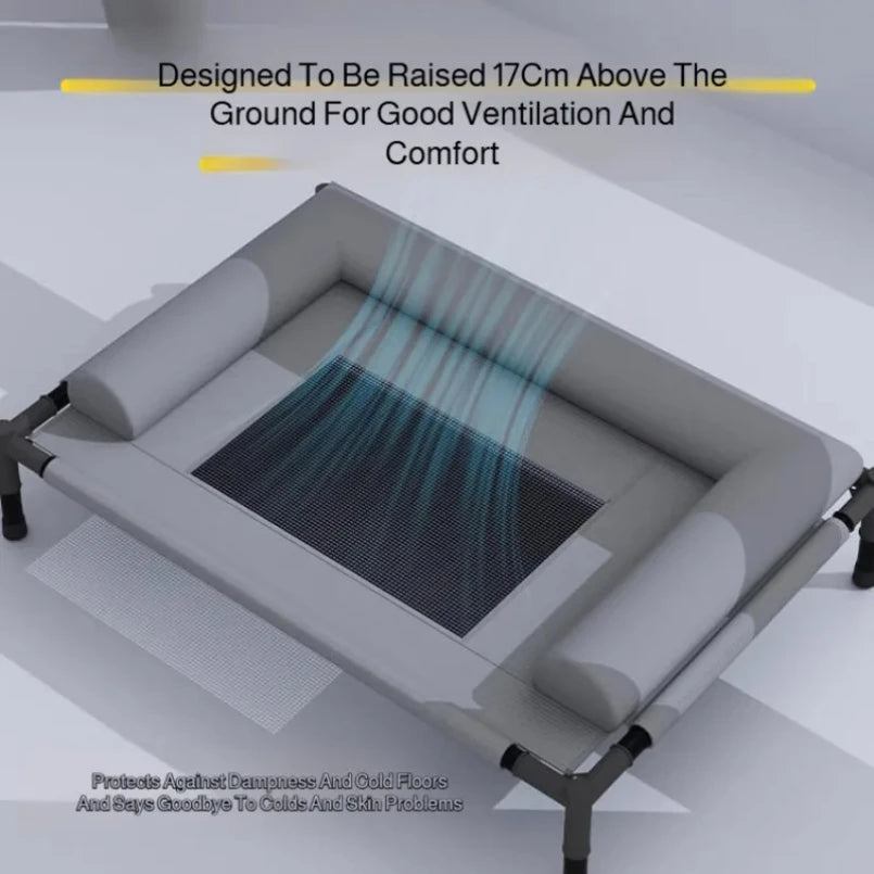 Elevated Pet Floor-Off Bed | Breathable Mesh Waterproof Dog Cot