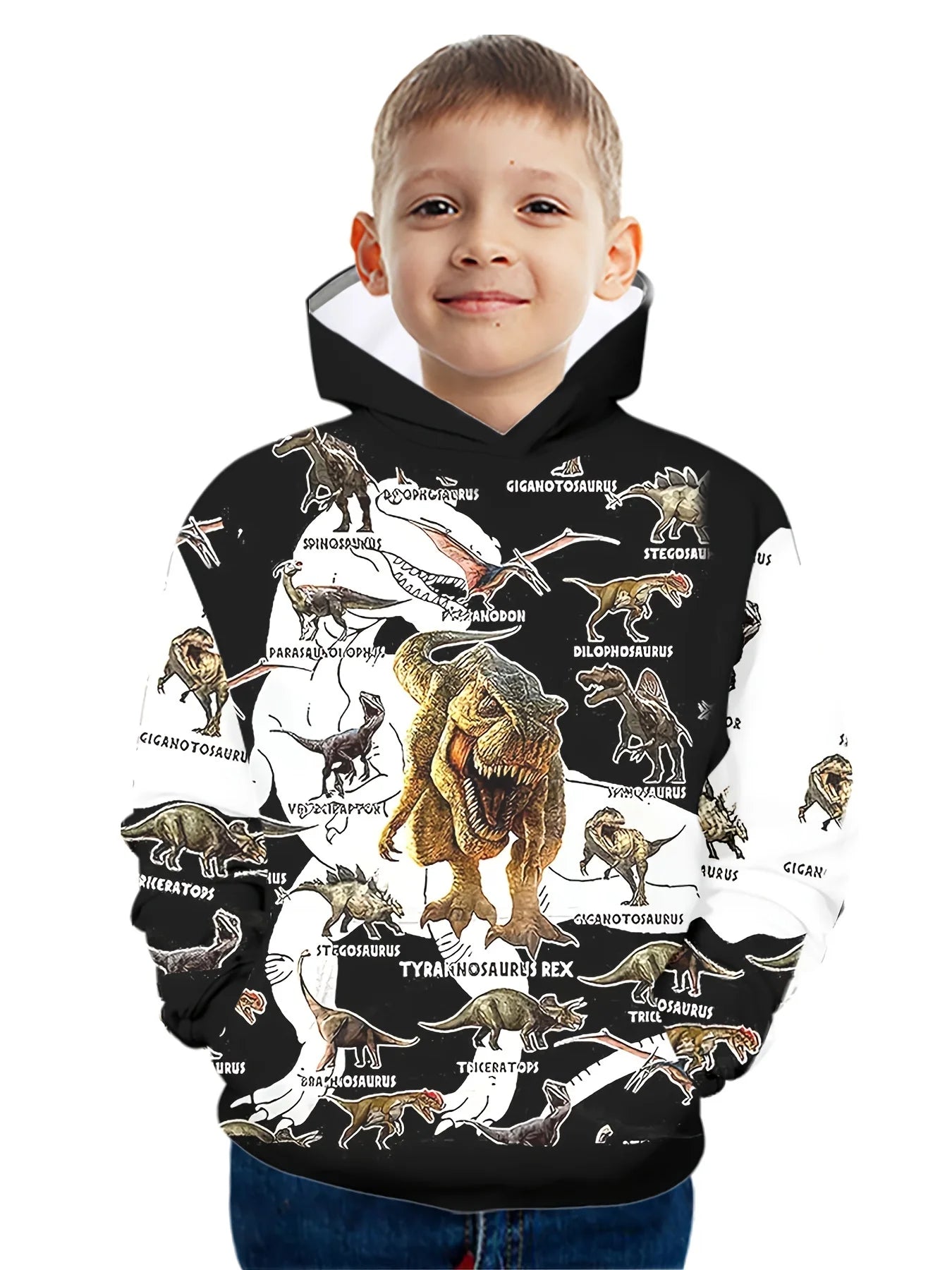 Hoodies Animal Dinosaur Pattern 3D Print Sweatshirts Boys Girls Harajuku Hooded kids Sweatshirt