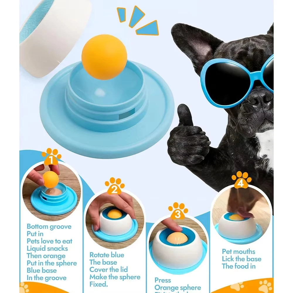 Educational Licking Toy & Slow Feeder - Non-Slip Interactive Pet Bowl