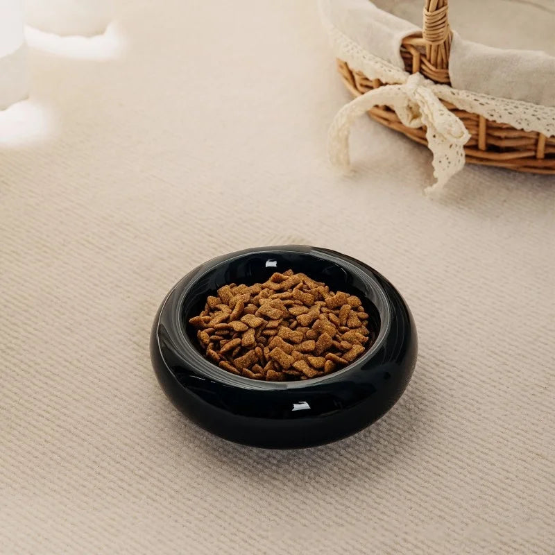 Ceramic Donut Cat Bowl – Non-Slip Anti-Tip Cat Food & Water Bowl for Cats & Small Pets