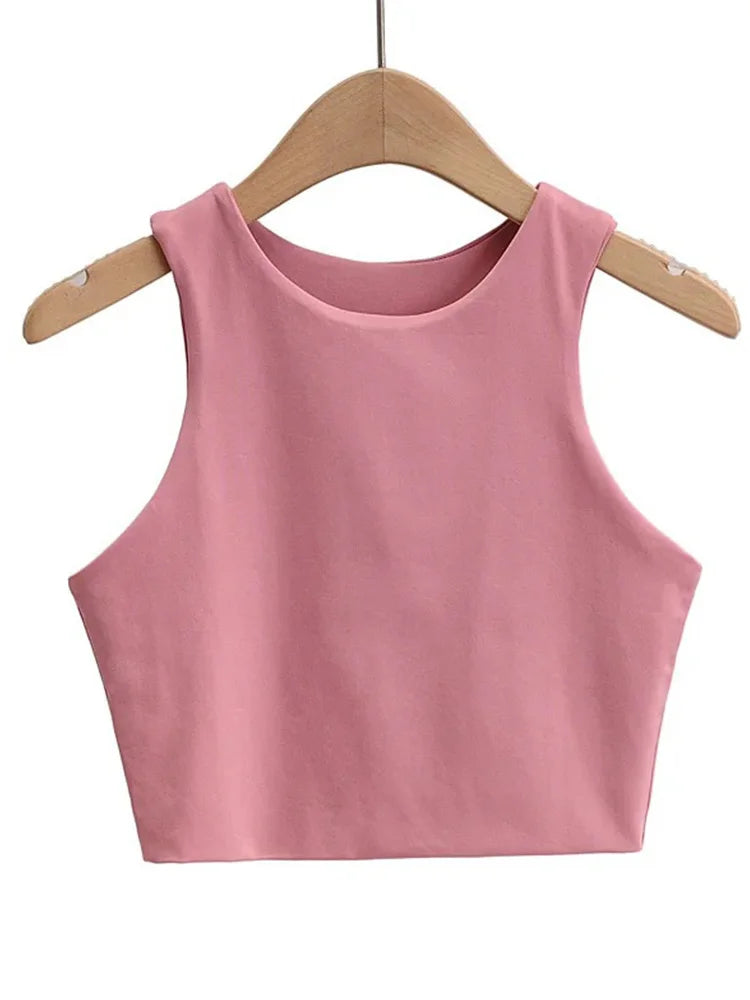 2023 Summer Slim O-Neck Sleeveless Tank Top - 6 Colors, Good Quality for Women