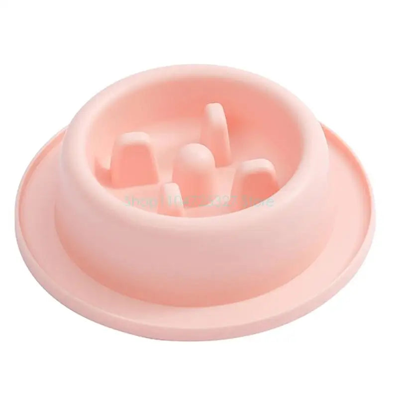 Bloat-Stop Slow Feeder Dog Bowl - Non-Slip Fun Round Eating Dish