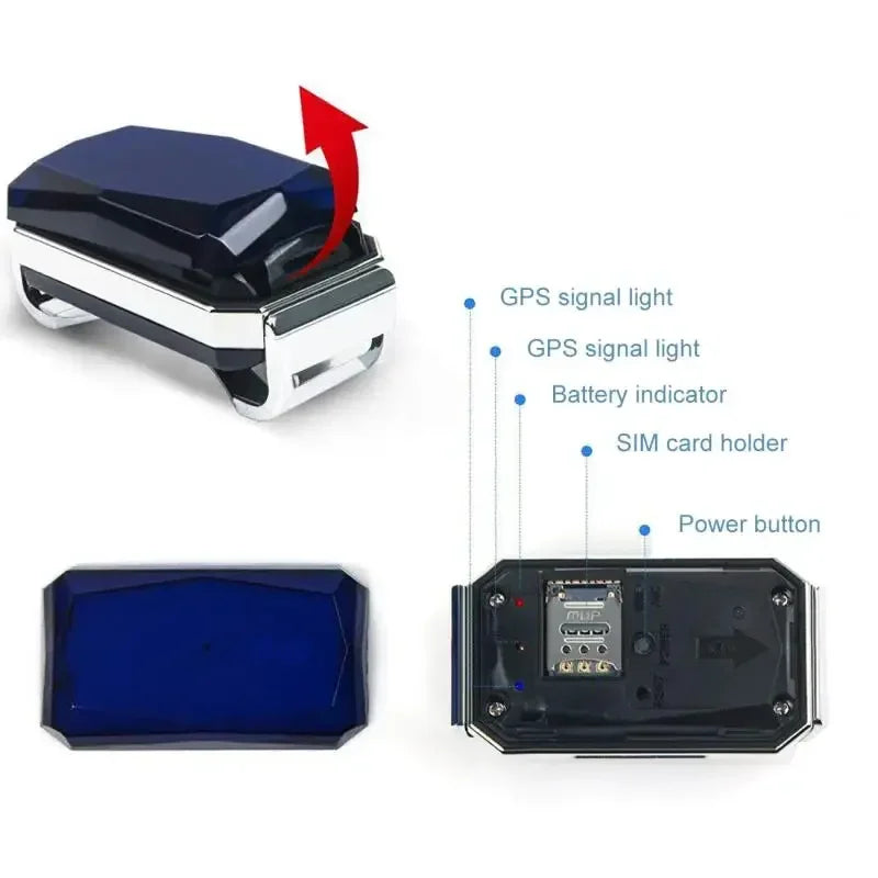 IP67 Waterproof GPS Pet Tracker – WiFi Smart Collar Locator with LED Light for Dogs & Cats