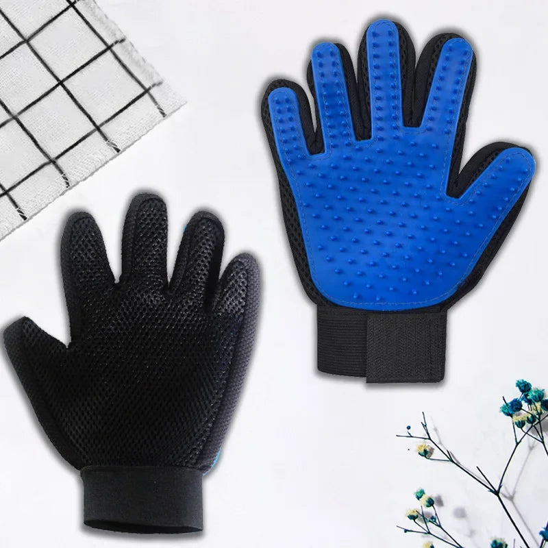 Cat Grooming Glove – Pet Hair Removal & Massage Brush for Cats and Dogs