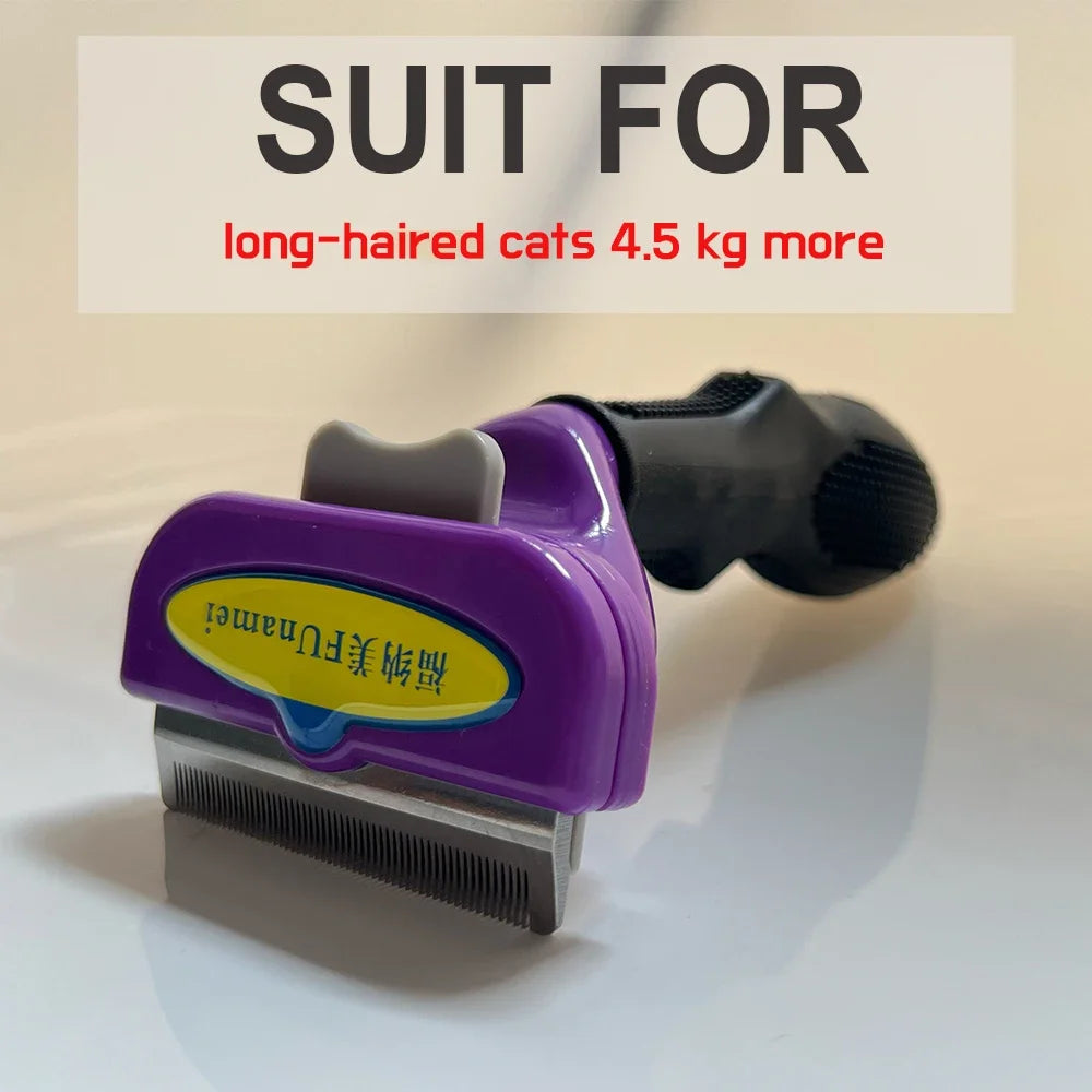 Dual-Sided Pet Dematting Comb - Anti-Lice Knot Remover for Dogs & Cats