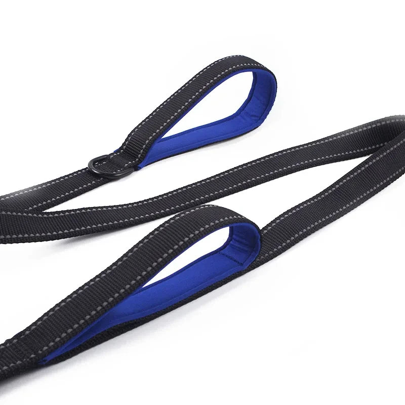 Double Handle Outdoor Travel Dog Leash - Heavy Duty Training Lead