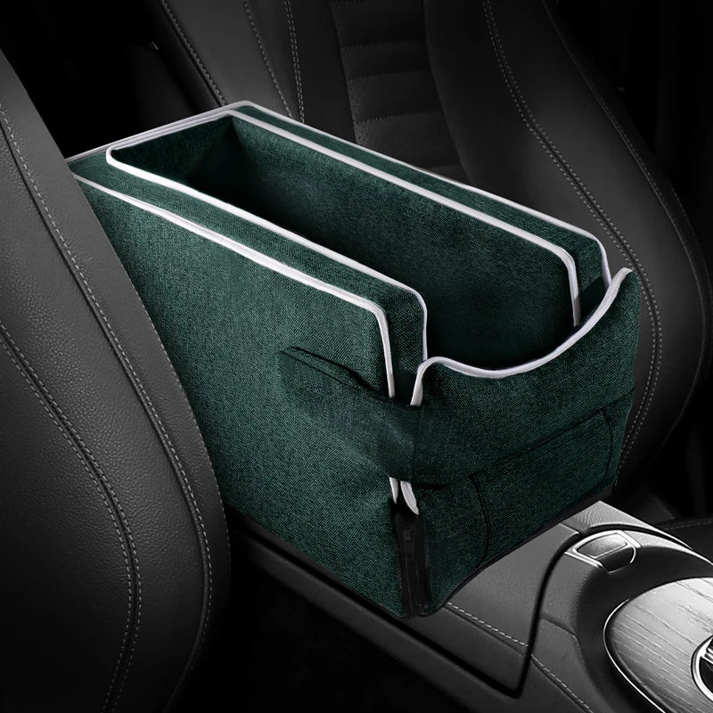 Car Center Console Pet Bed Mat, Small Dog & Cat Booster Safety Seat