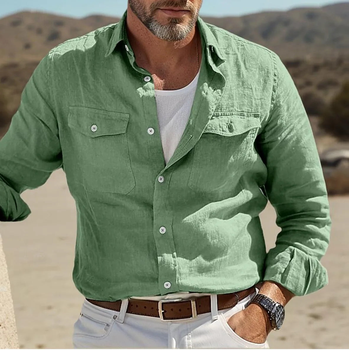 Men’s Linen &amp; Denim Shirts – Casual &amp; Business Gentleman Shirts