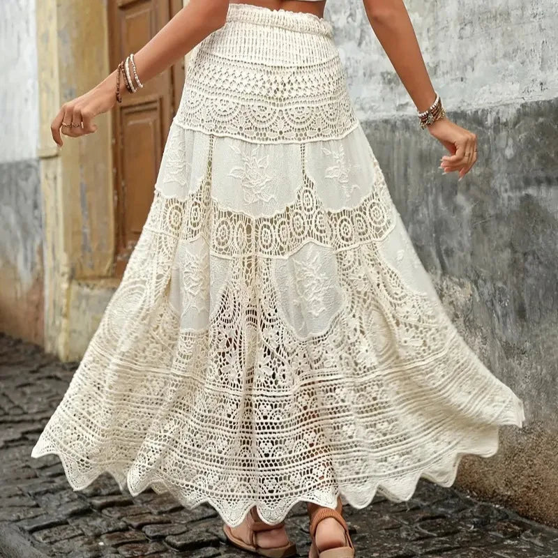 Half Skirt Women's Summer New Design Sense Niche Temperament Casual Long Skirt