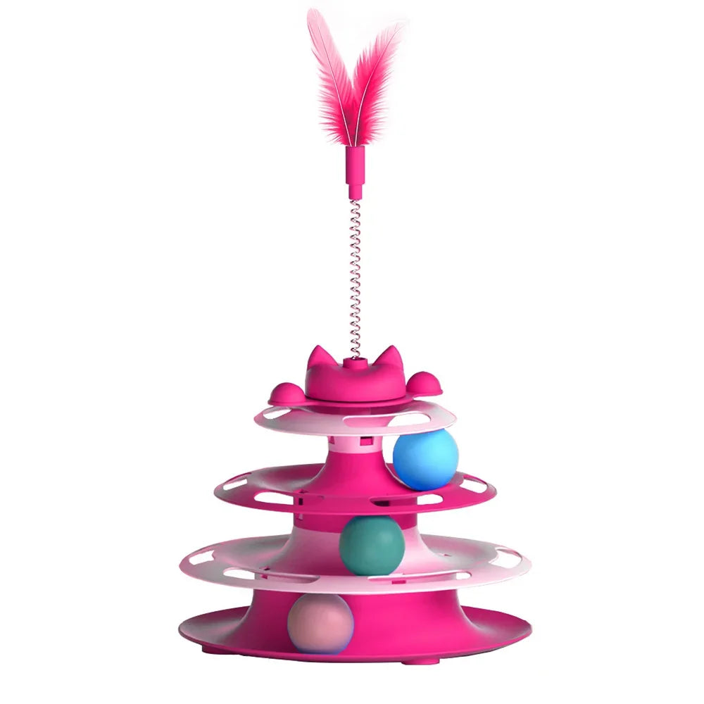 Interactive Cat Turntable Toy – Self-Play Ball & Teaser Toy for Indoor Cats and Kittens