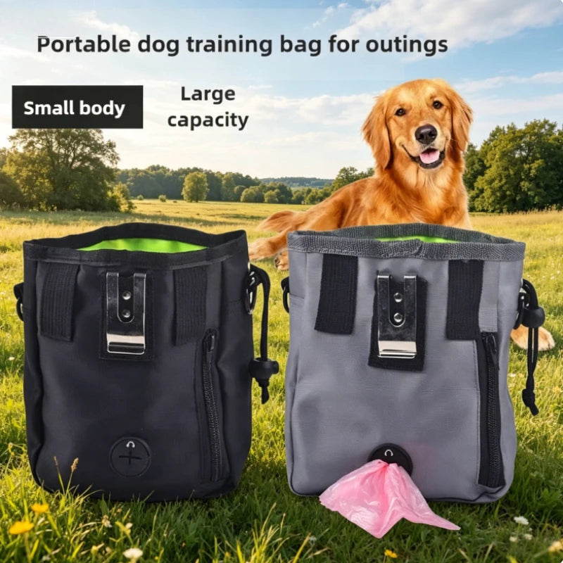 Dog Training Pouch Snack Carrier Outdoor Feeding Waist Bag Portable Foldable Pet Supplies Treat Holder Walking Adjustable Pack