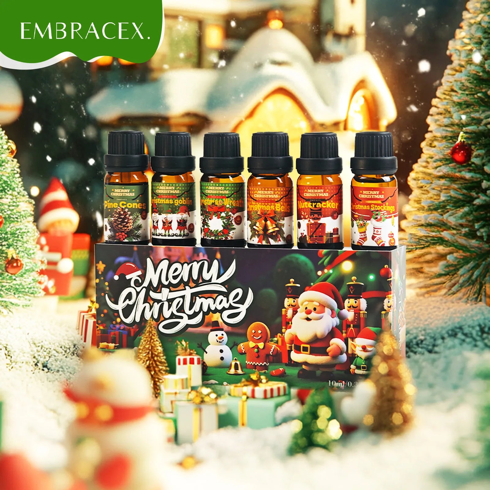 6PC/1PC 10ML Merry Christmas Essential Oils Christmas candle soap Christmas decoration Christmas atmosphere Christmas gifts