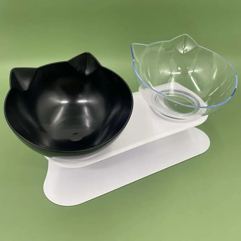 Elevated Tilted Cat Bowl – Anti-Vomiting Orthopedic Food & Water Bowl for Cats, Puppies & Rabbits