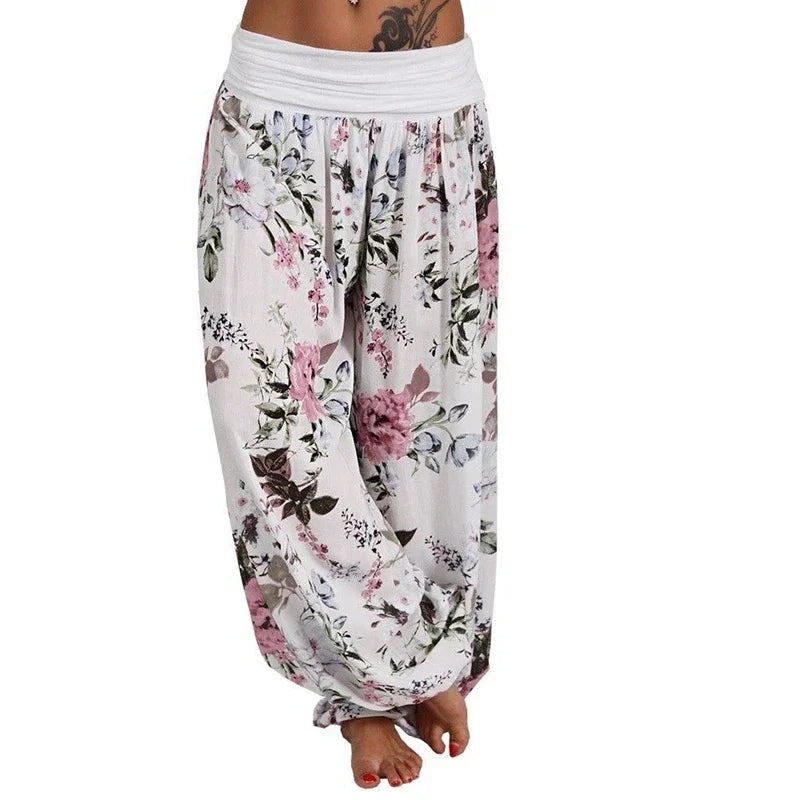 Ladies Fashion Print Wide Leg Pants Comfort Loose Pants Casual Pants Harlan Pants