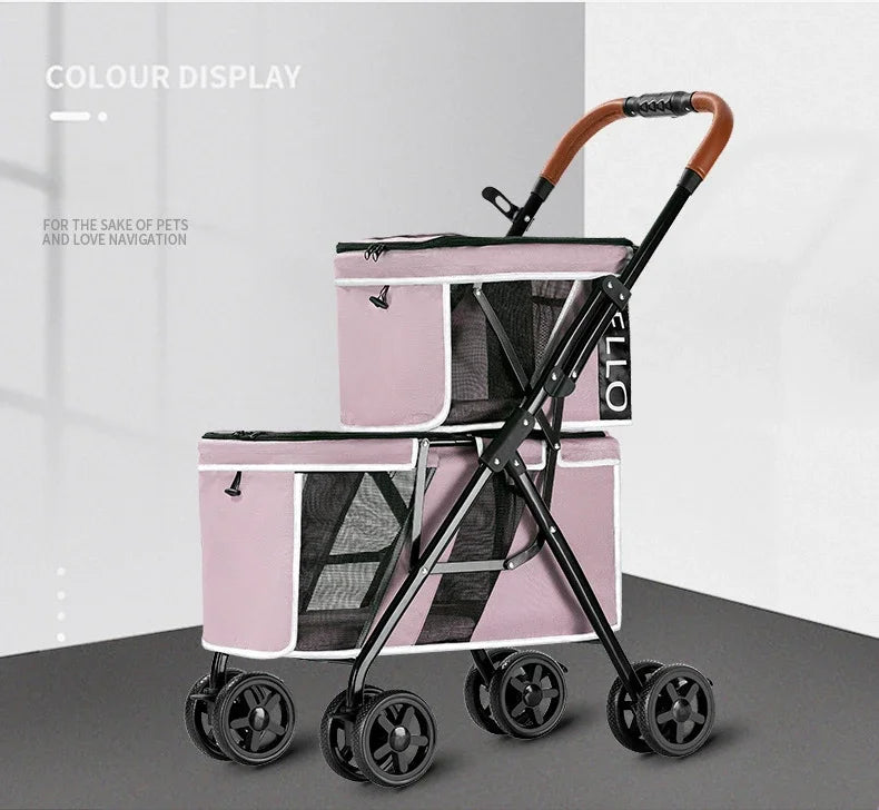 The Adventure Double-Layer Multi-Pet Stroller
