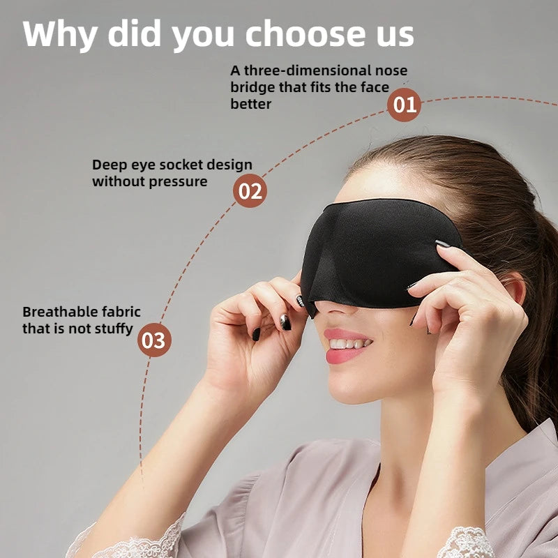 3D Contoured Eye Mask for Sleeping - PULSE MART