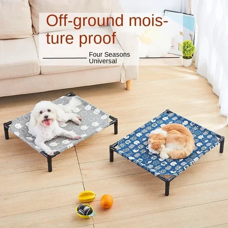 Folding Elevated Pet Bed, Portable Camping Dog & Cat Cot
