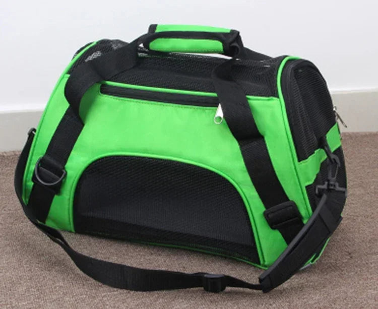 Portable Cat & Dog Carrier Bag – Foldable Breathable Mesh Pet Travel Handbag