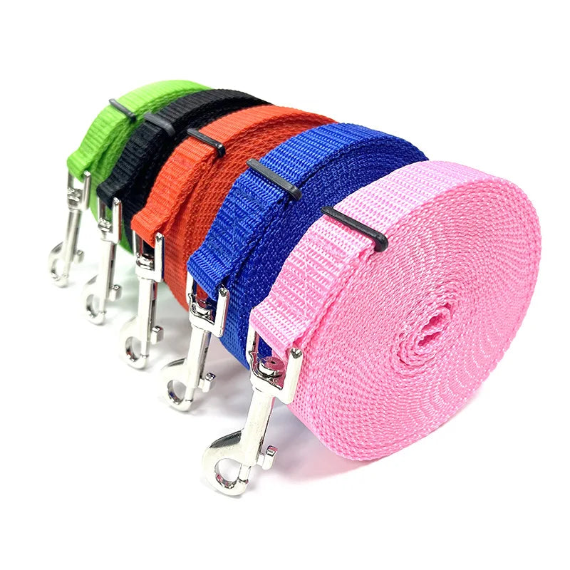 Long Dog Training Leash (1.2M - 30M) - Extended Nylon Tracking Rope