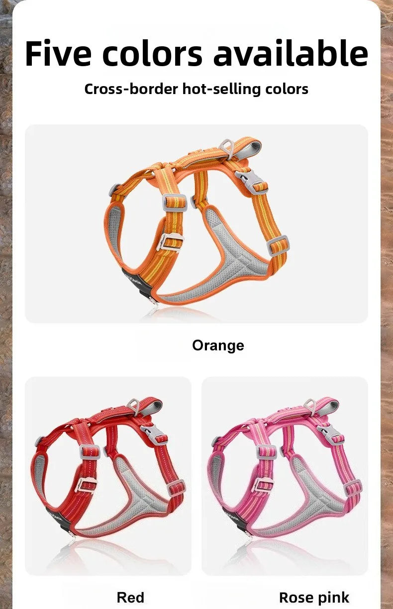 Car Safety Dog Harness: No-Pull, Reflective & Adjustable