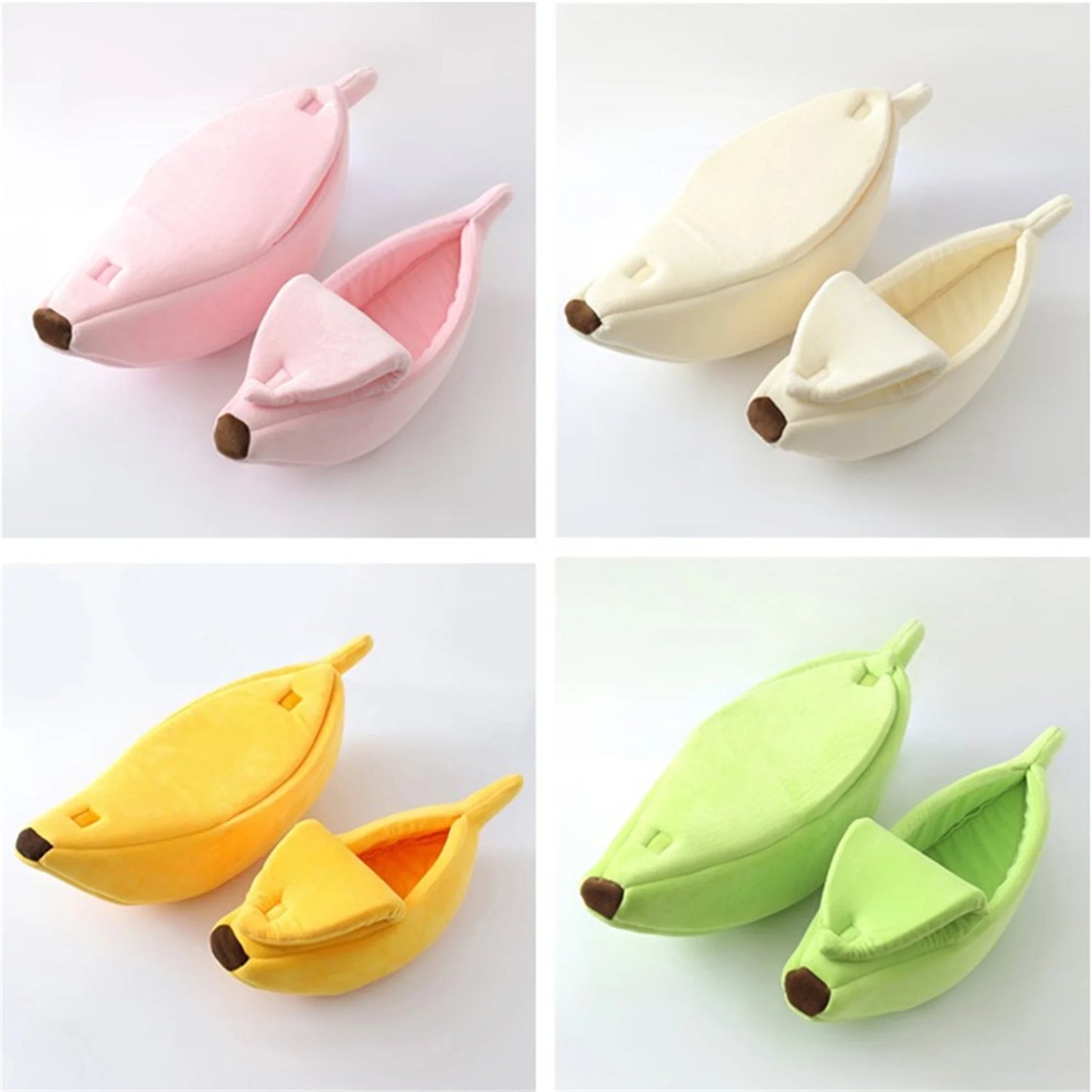 Creative Banana Cat Bed - Cute Deep Sleep Nest for Cats & Small Dogs