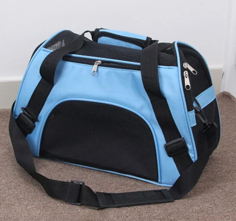 Portable Cat & Dog Carrier Bag – Foldable Breathable Mesh Pet Travel Handbag