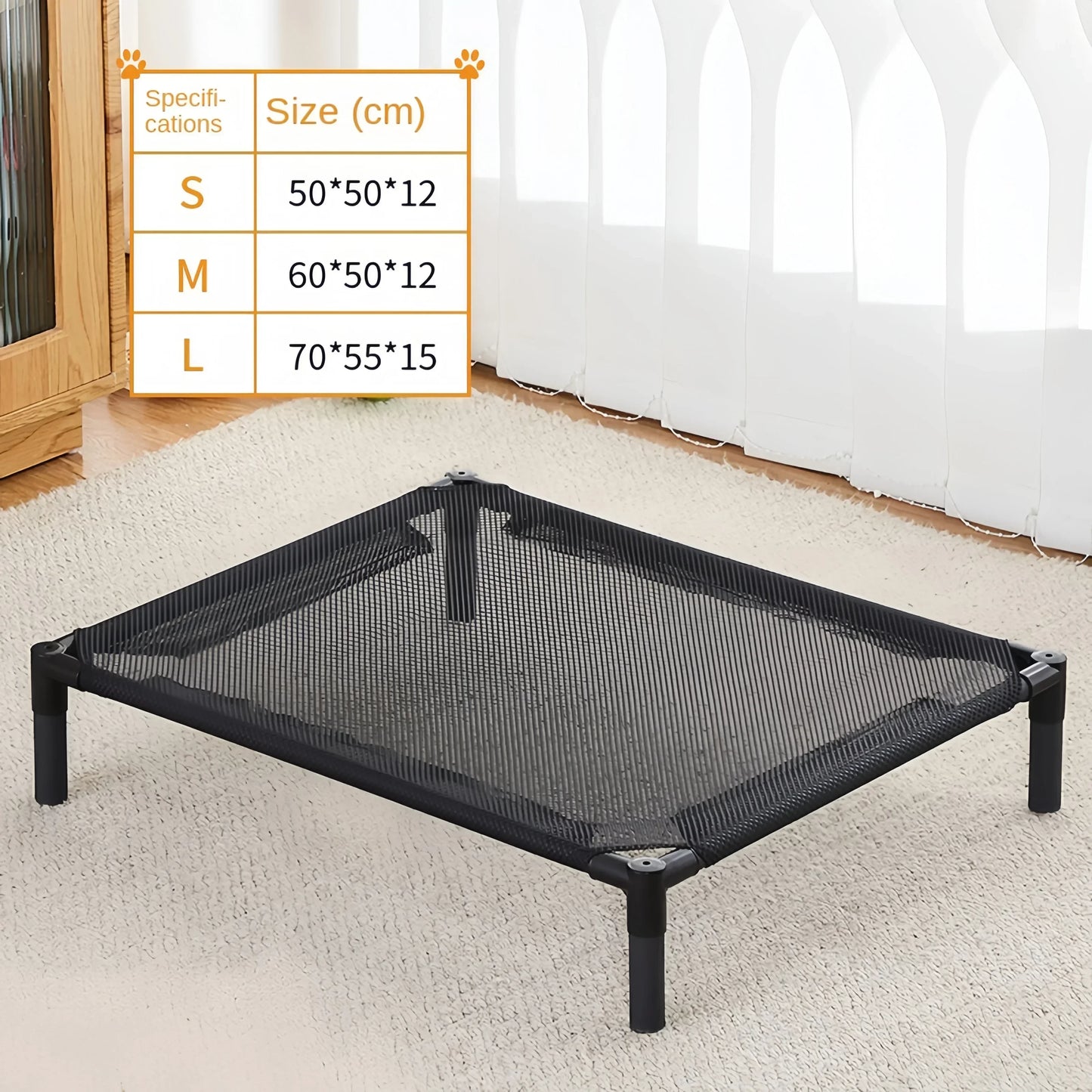 Folding Elevated Pet Bed, Portable Camping Dog & Cat Cot