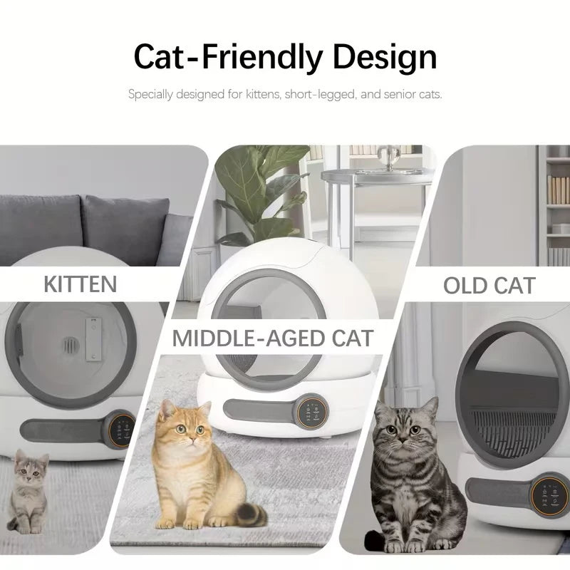 Automatic Self-Cleaning Cat Litter Box with App Control & Smart Deodorizer