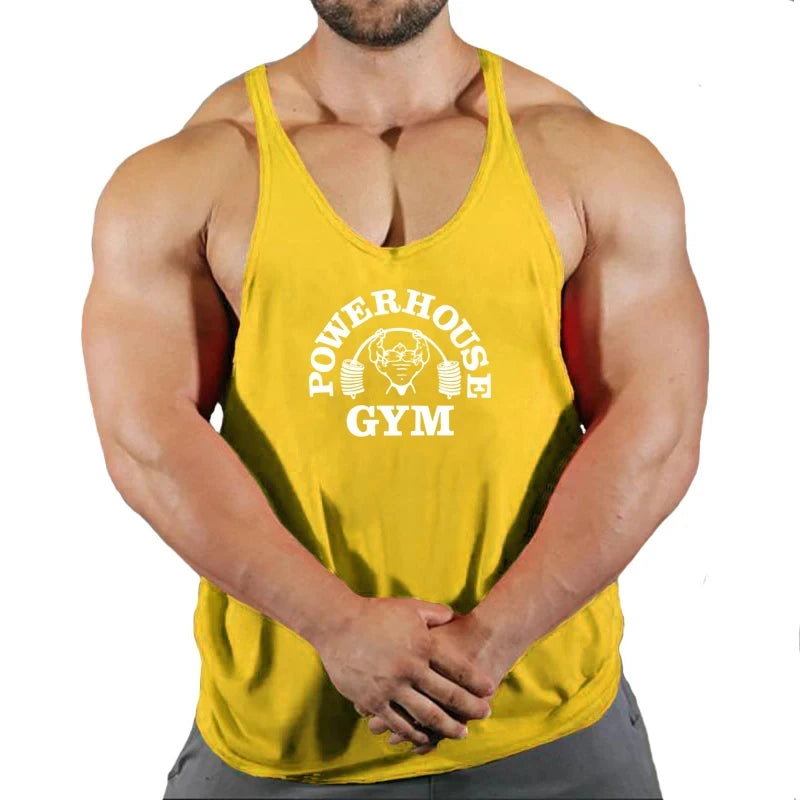 Men’s Gym Tank Top – Bodybuilding Fitness Vest, Sleeveless Stringer Singlet