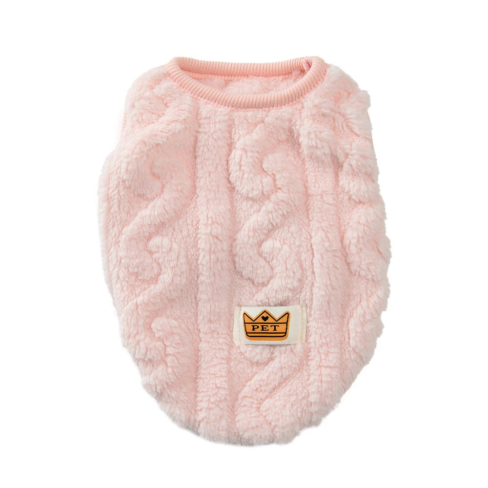 Cute Fleece Cat Sweater – Warm Autumn & Winter Pullover for Cats, Kittens & Small Dogs