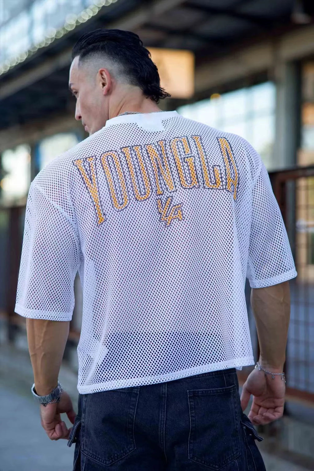 Men’s Summer Sports V-Neck T-Shirt – Loose Fit Gym Running Leisure Top