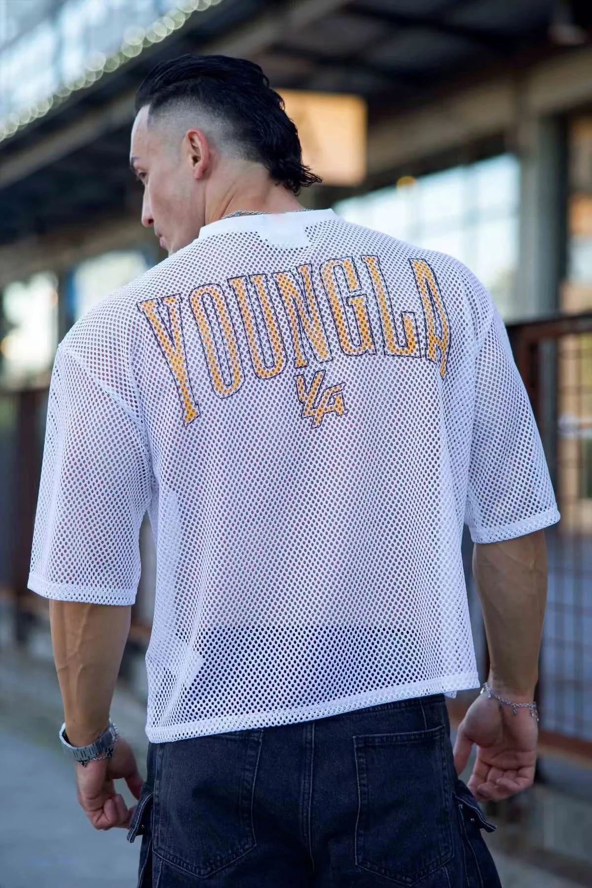 Men’s Summer Sports V-Neck T-Shirt – Loose Fit Gym Running Leisure Top