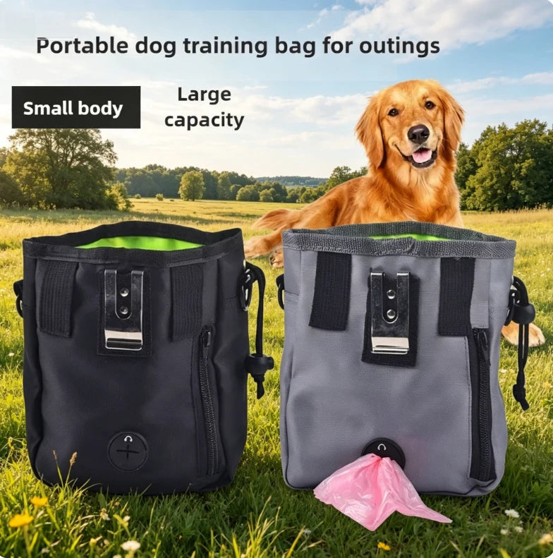 Dog Training Pouch Snack Carrier Outdoor Feeding Waist Bag Portable Foldable Pet Supplies Treat Holder Walking Adjustable Pack