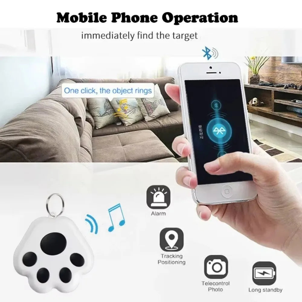 Dog Paw Mini GPS Tracker – Smart Anti-Lost Pet Locator for Dogs & Cats