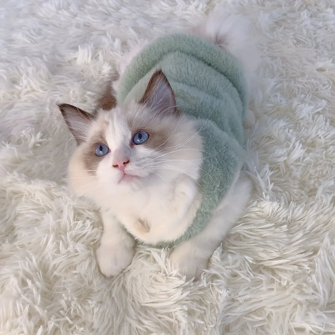 Warm Cat Sweater Vest – Soft Winter Clothing for Cats, Kittens & Small Dogs