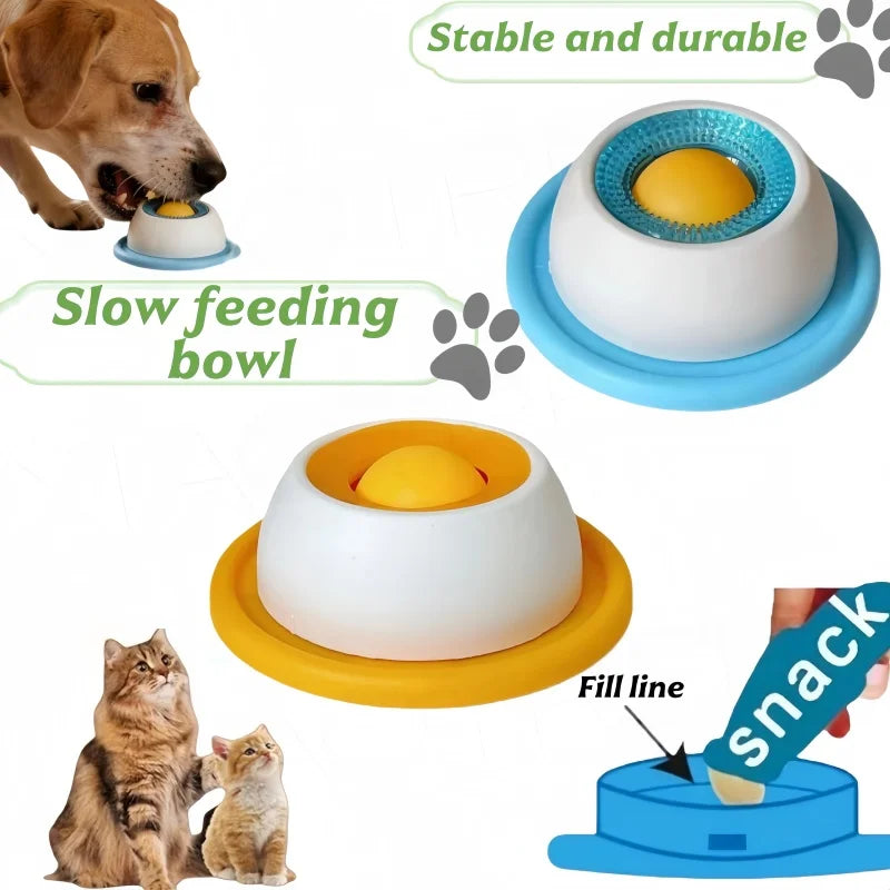 Educational Licking Toy & Slow Feeder - Non-Slip Interactive Pet Bowl