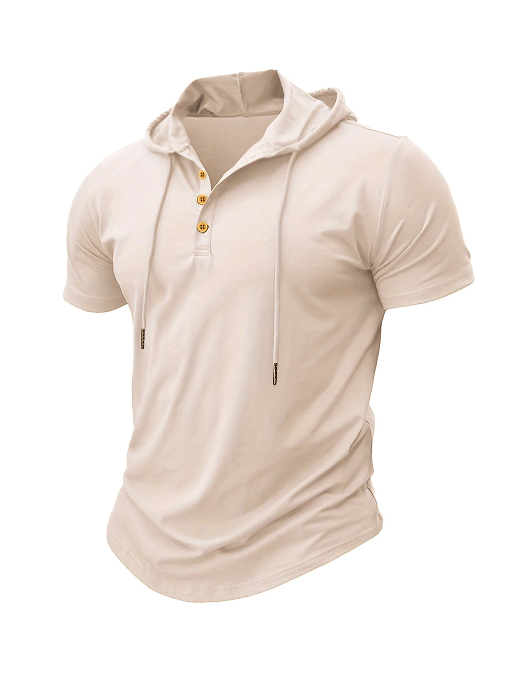 Men’s Summer Hooded Fitness T-Shirt – Slim Fit, Quick Dry, Breathable Gym Top