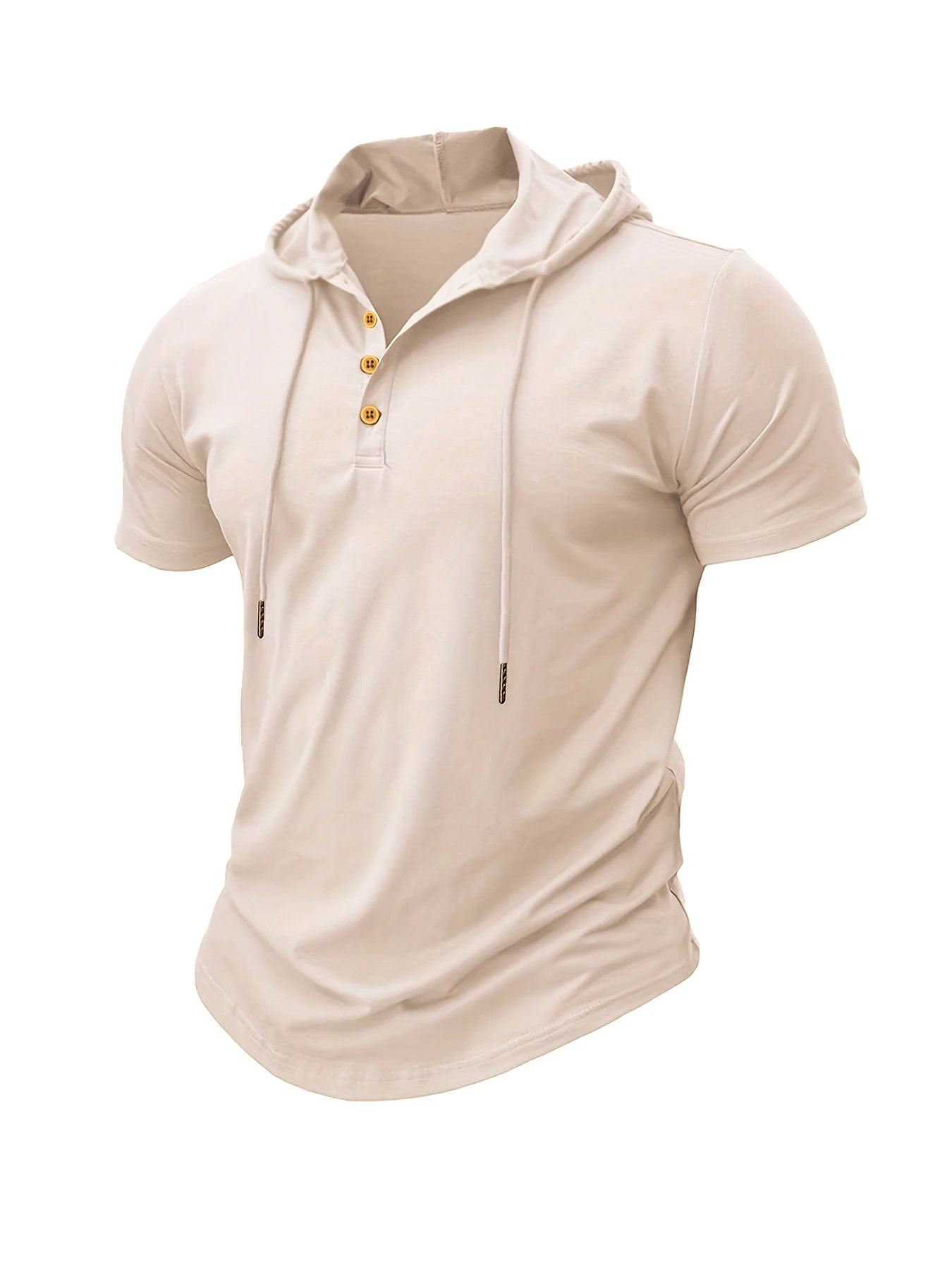 Men’s Summer Hooded Fitness T-Shirt – Slim Fit, Quick Dry, Breathable Gym Top