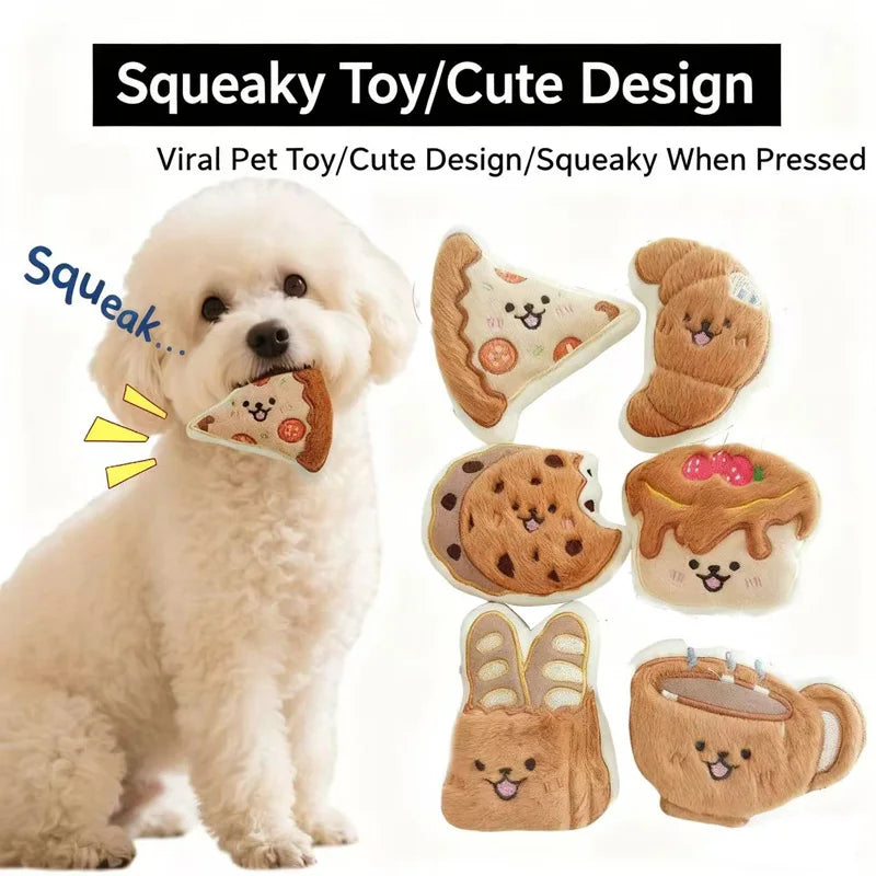 Plush Squeaky Puppy Toy - Boredom-Relieving Dental Chew for Small Dogs