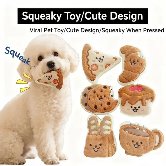 Plush Squeaky Puppy Toy - Boredom-Relieving Dental Chew for Small Dogs