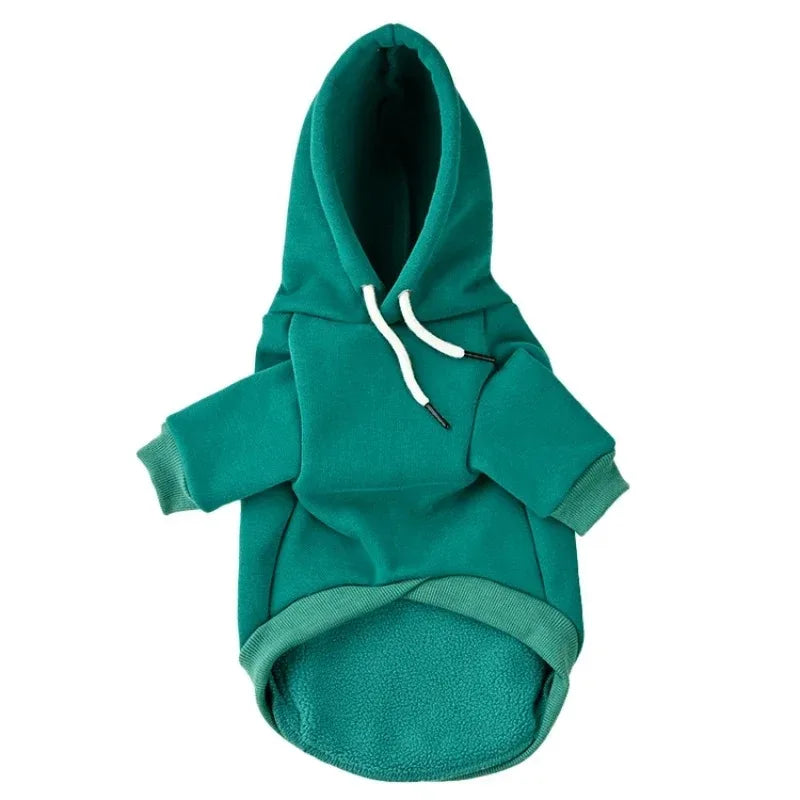 Warm Fleece Outdoor Dog Hoodie - Cozy Sweatshirt Vest for Bulldogs & Huskies
