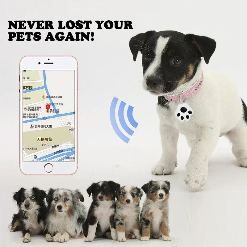 Dog Paw Mini GPS Tracker – Smart Anti-Lost Pet Locator for Dogs & Cats