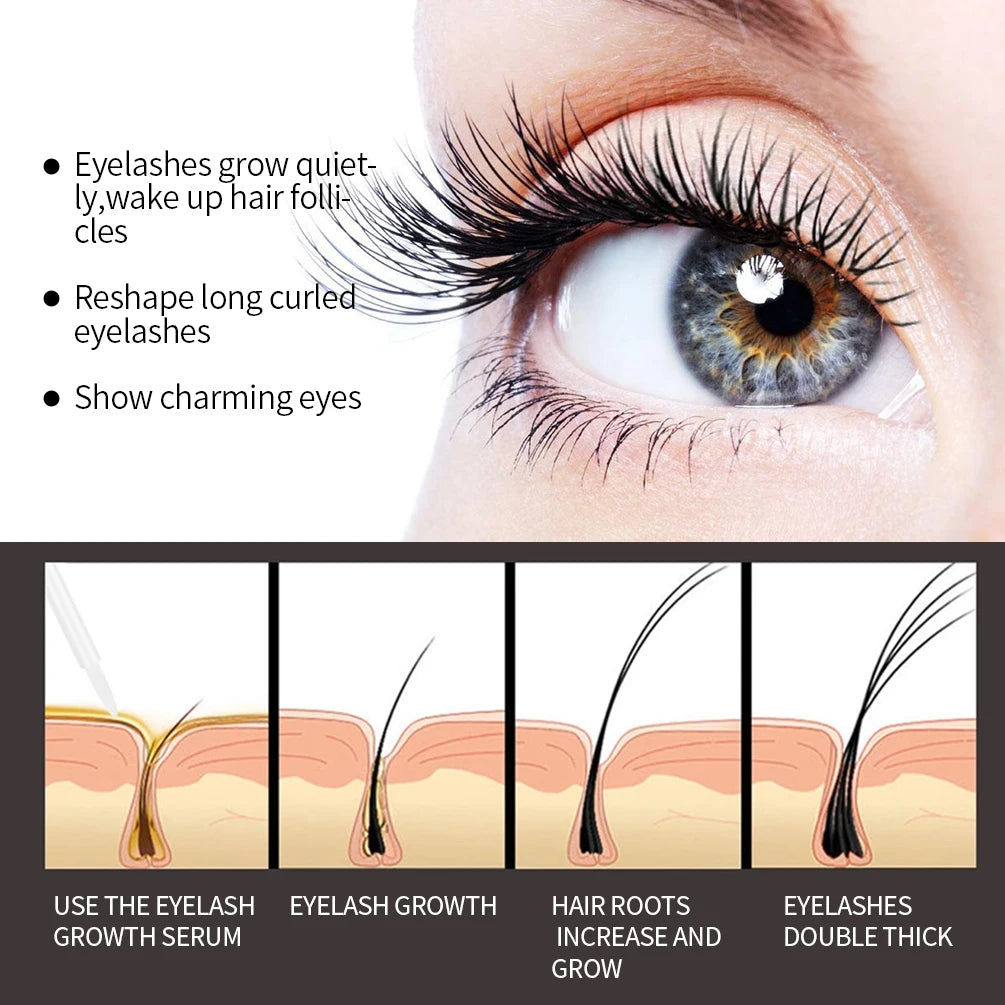 Natural Eyelash Growth Serum - Lash Nourishing Medicine Treatment for Longer, Thicker Lashes - PULSE MART