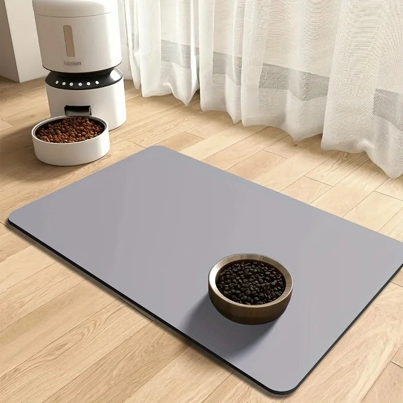 Solid color pet feeding mat cat and dog special placemat pet supplies rice mat diatom mud dog cage absorbent pad