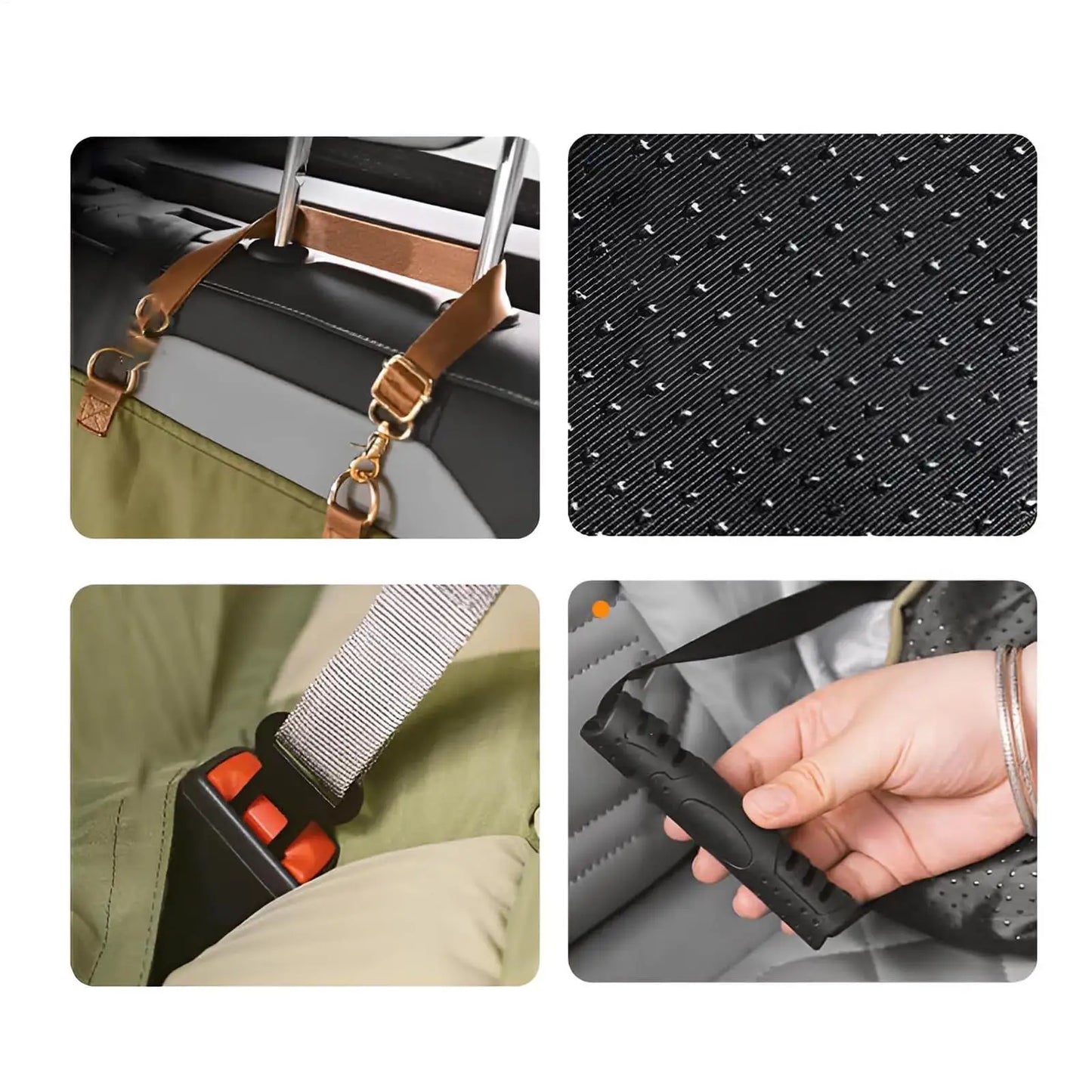 Foldable Dog Car Seat Cover – Waterproof Back Seat Pet Mat for Cars, SUVs, Trucks and RVs