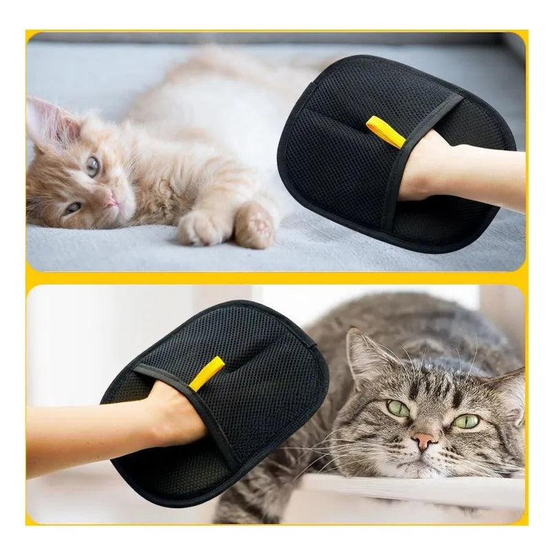 Pet Grooming Glove – Cat & Dog Hair Remover Brush for Grooming, Shedding & Furniture Cleaning