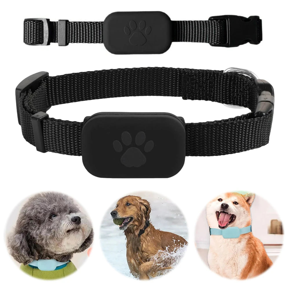 Waterproof Pet GPS Tracker – Real-Time Dog & Cat GPS Locator with Adjustable Collar