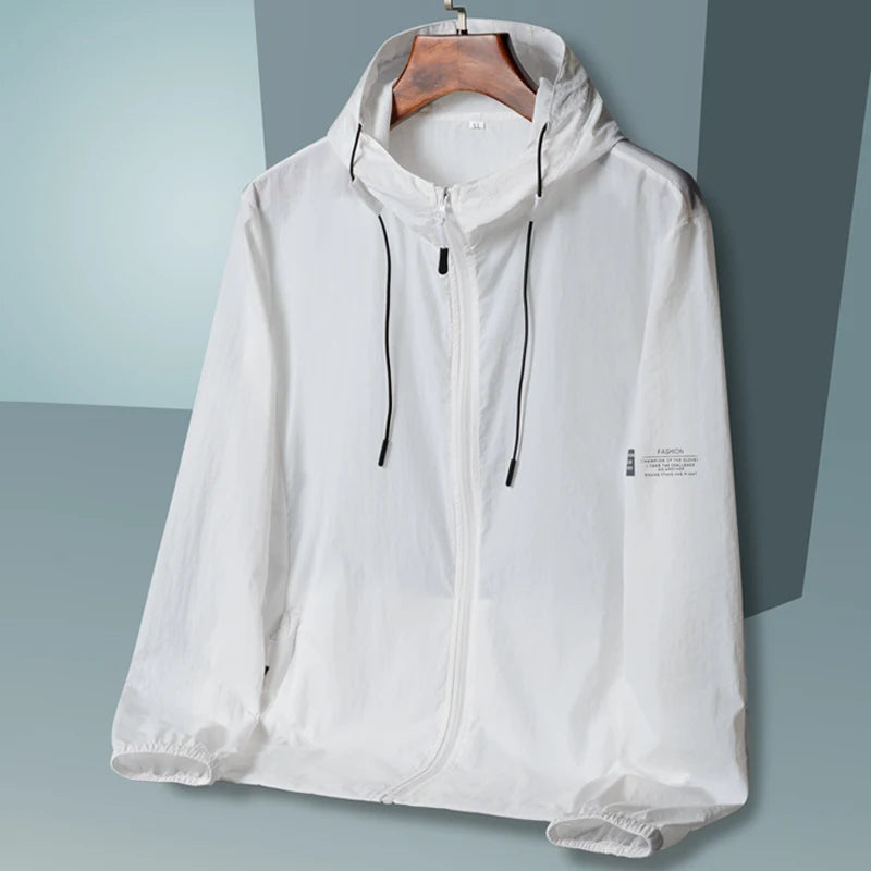 2025 Summer Hooded Jacket Men Women Sun Protection  Quick Dry Skin Windbreaker