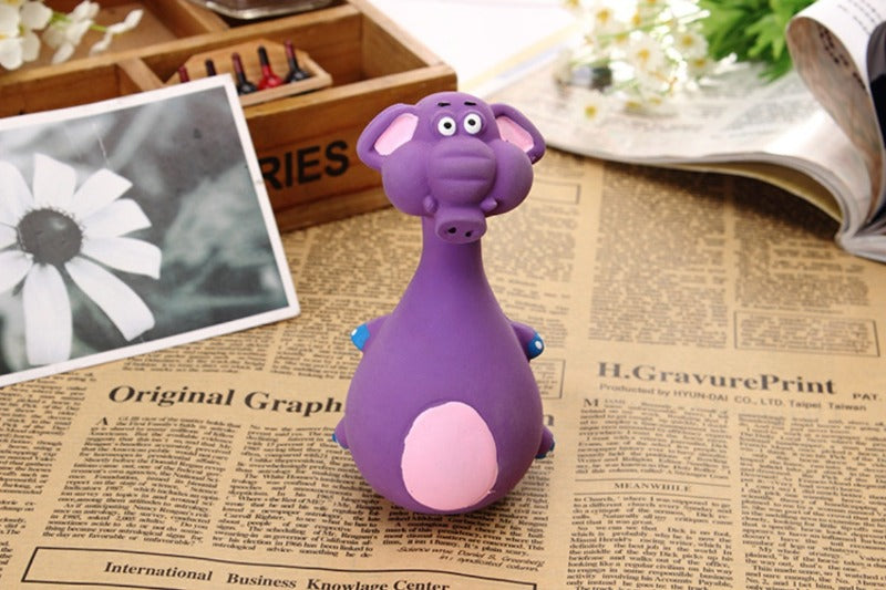 Cartoon Voice Rubber Dog Toy - Tough Molar Cleaner for Teddies & Frenchies
